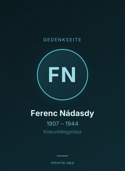 Gedenkportrait von Ferenc Nádasdy