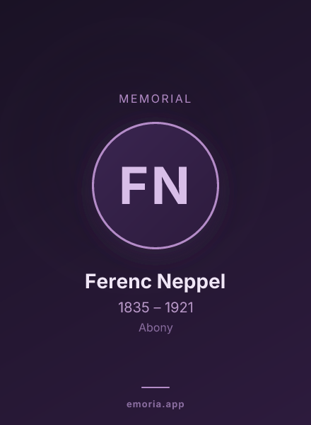 Memorial portrait of Ferenc Neppel