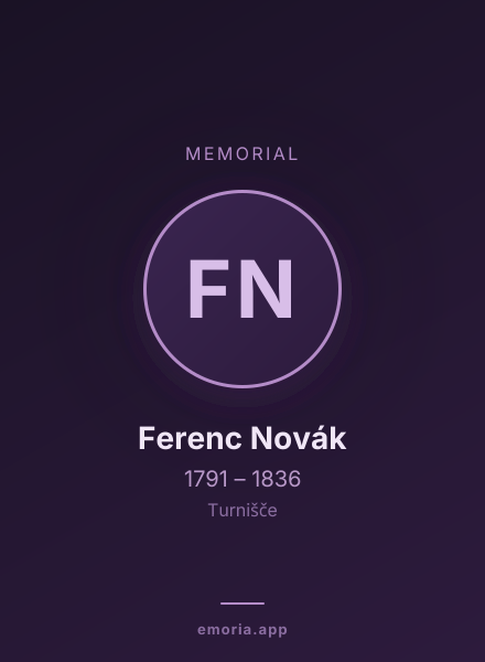 Memorial portrait of Ferenc Novák