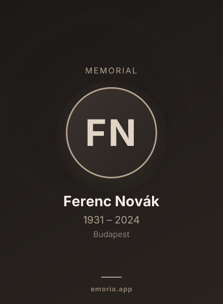 Memorial portrait of Ferenc Novák
