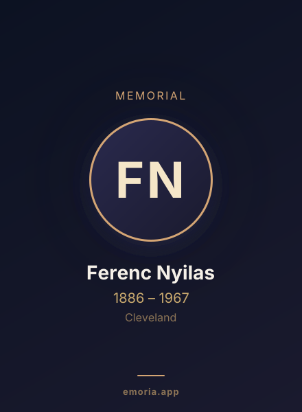 Memorial portrait of Ferenc Nyilas