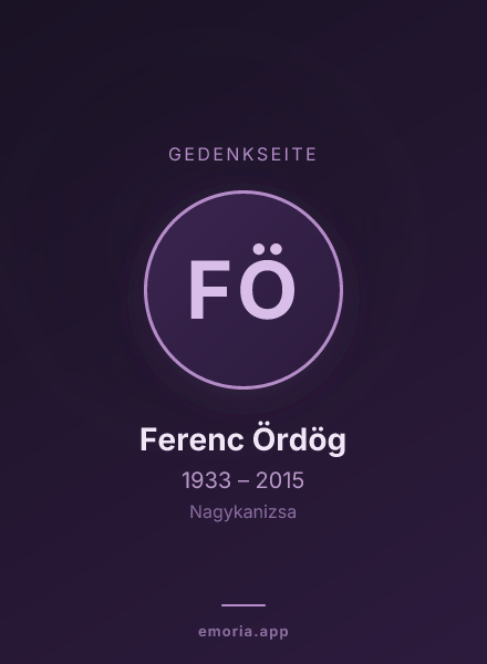 Gedenkportrait von Ferenc Ördög