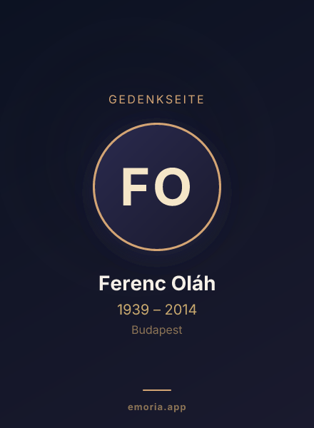Gedenkportrait von Ferenc Oláh