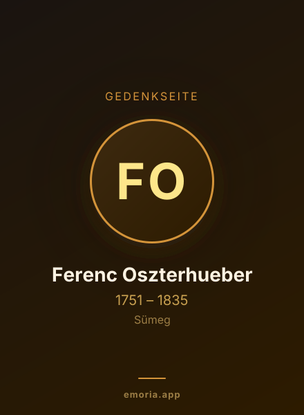 Gedenkportrait von Ferenc Oszterhueber