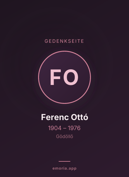 Gedenkportrait von Ferenc Ottó