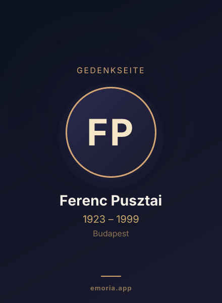 Gedenkportrait von Ferenc Pusztai