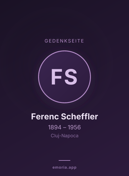 Gedenkportrait von Ferenc Scheffler