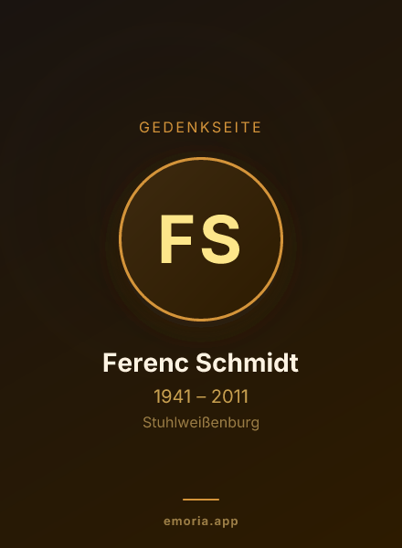 Gedenkportrait von Ferenc Schmidt
