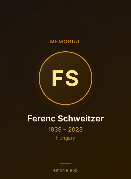 Memorial portrait of Ferenc Schweitzer