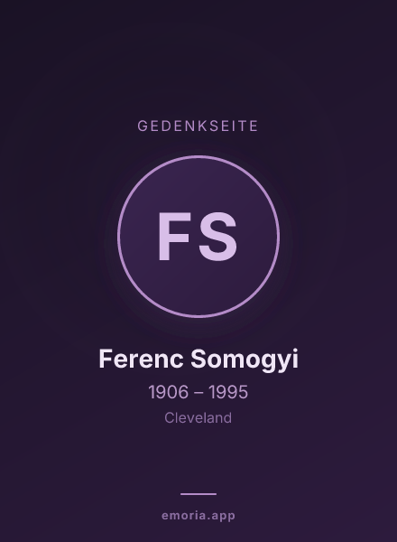 Gedenkportrait von Ferenc Somogyi