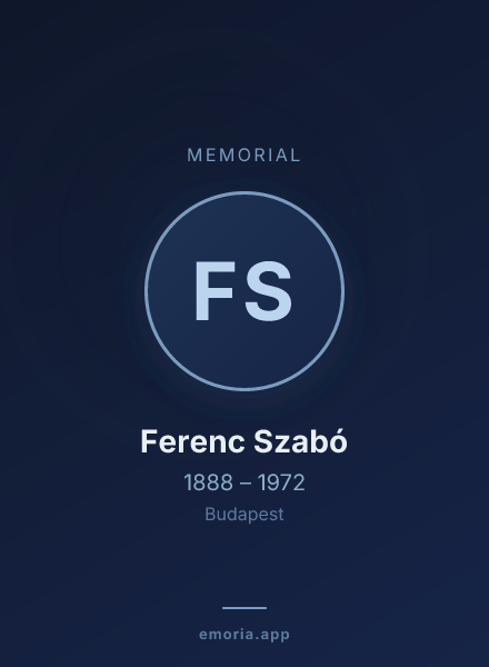 Memorial portrait of Ferenc Szabó