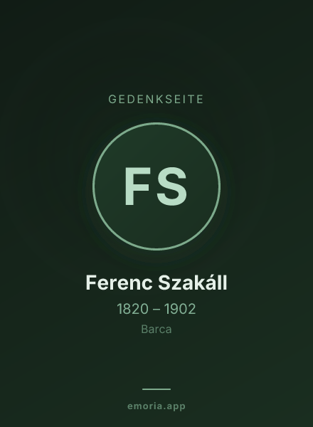 Gedenkportrait von Ferenc Szakáll