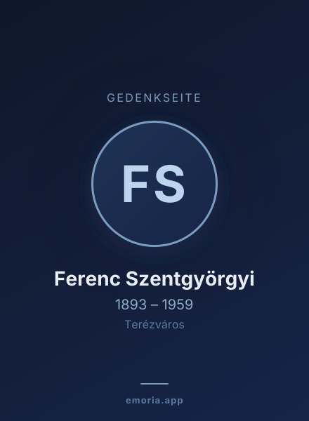 Gedenkportrait von Ferenc Szentgyörgyi