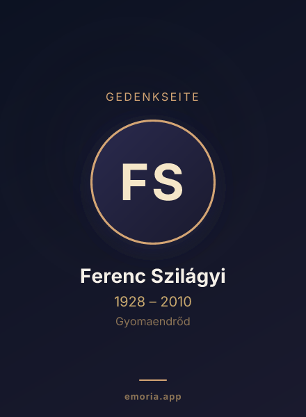 Gedenkportrait von Ferenc Szilágyi
