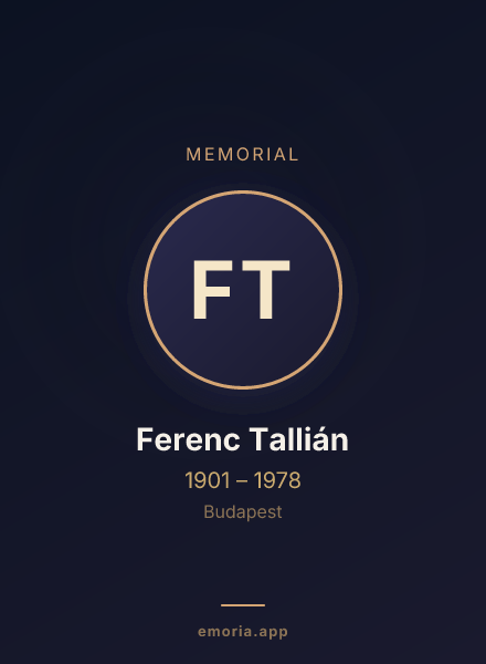 Memorial portrait of Ferenc Tallián