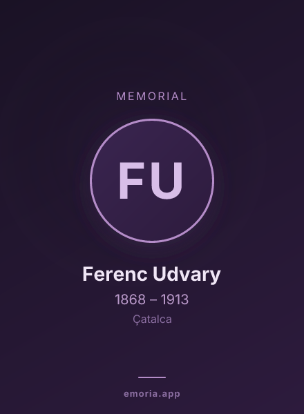 Memorial portrait of Ferenc Udvary