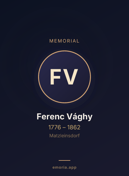 Memorial portrait of Ferenc Vághy