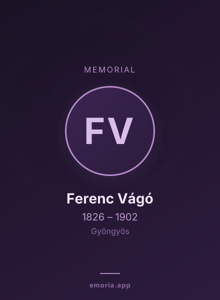 Memorial portrait of Ferenc Vágó