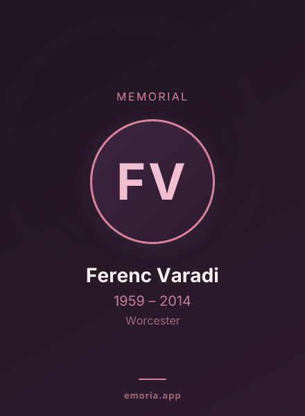 Memorial portrait of Ferenc Varadi