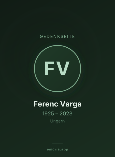 Gedenkportrait von Ferenc Varga