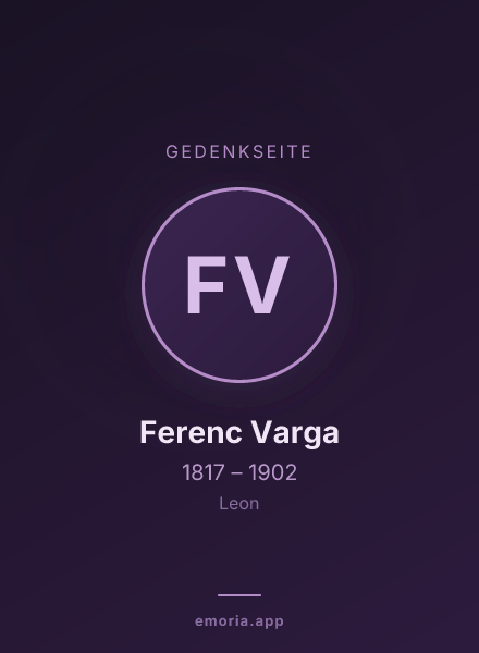 Gedenkportrait von Ferenc Varga