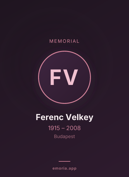 Memorial portrait of Ferenc Velkey