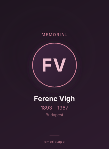 Memorial portrait of Ferenc Vigh