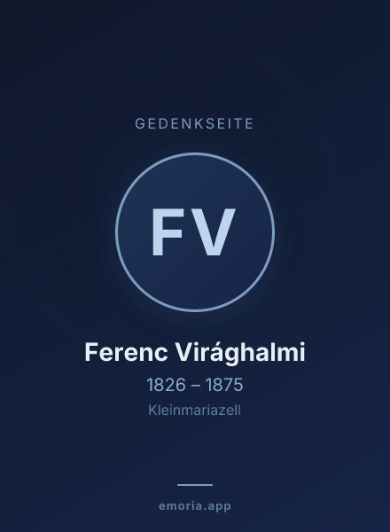 Gedenkportrait von Ferenc Virághalmi