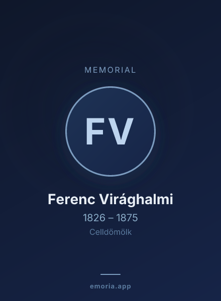 Memorial portrait of Ferenc Virághalmi