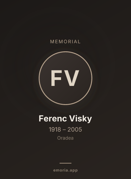 Memorial portrait of Ferenc Visky