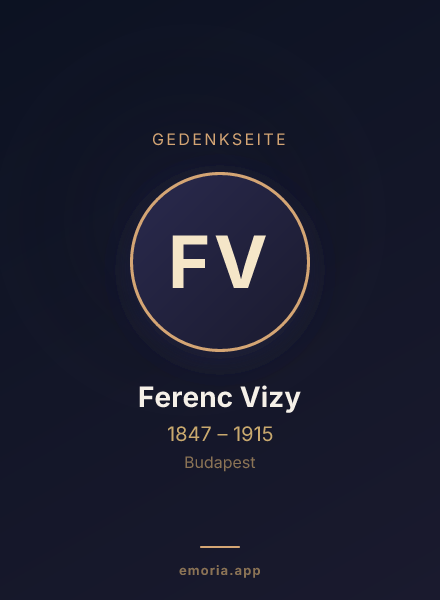 Gedenkportrait von Ferenc Vizy