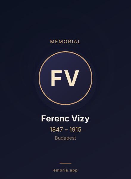 Memorial portrait of Ferenc Vizy