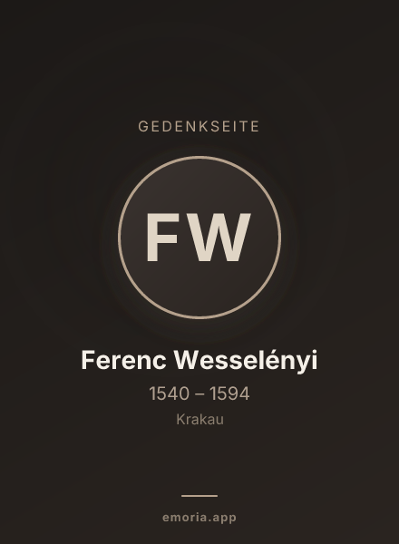 Gedenkportrait von Ferenc Wesselényi