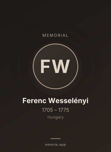 Memorial portrait of Ferenc Wesselényi