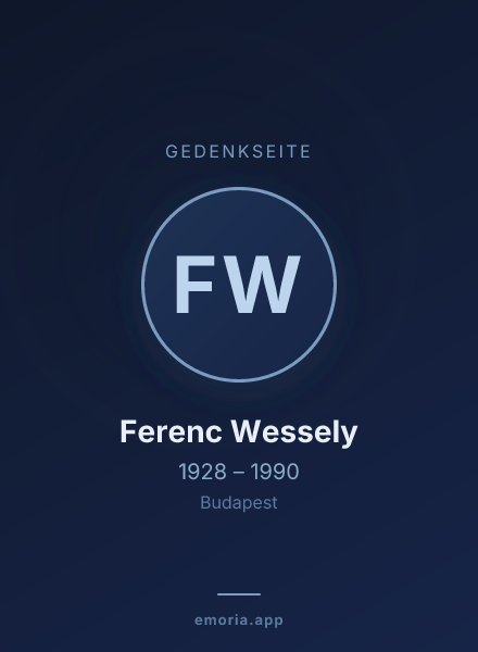 Gedenkportrait von Ferenc Wessely
