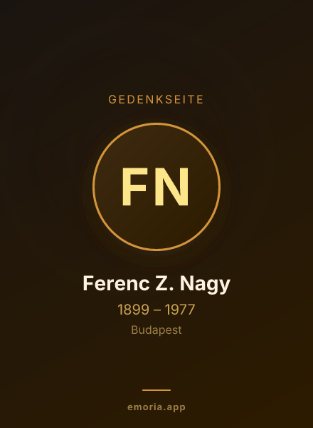 Gedenkportrait von Ferenc Z. Nagy