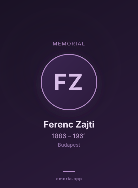Memorial portrait of Ferenc Zajti