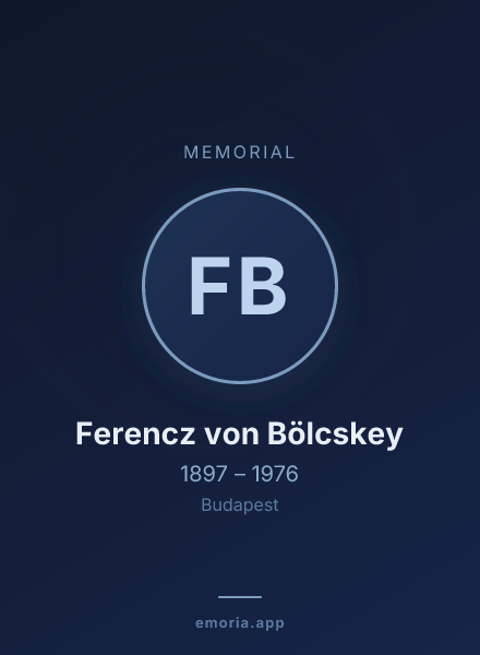 Memorial portrait of Ferencz von Bölcskey