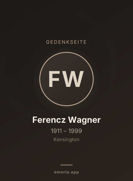 Gedenkportrait von Ferencz Wagner
