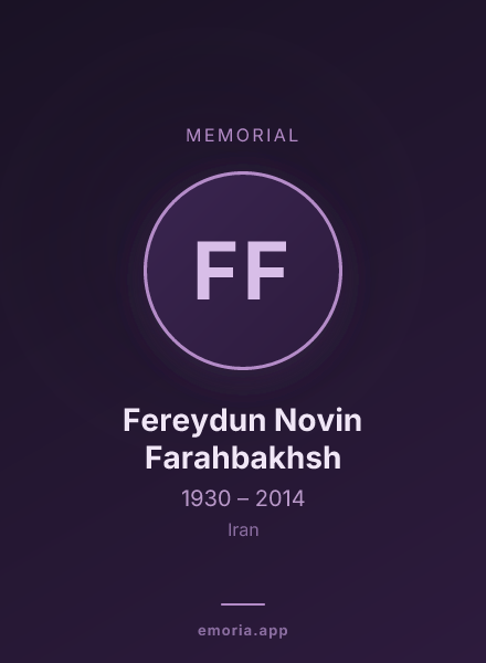 Memorial portrait of Fereydun Novin Farahbakhsh