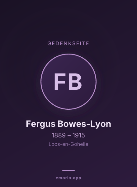 Gedenkportrait von Fergus Bowes-Lyon