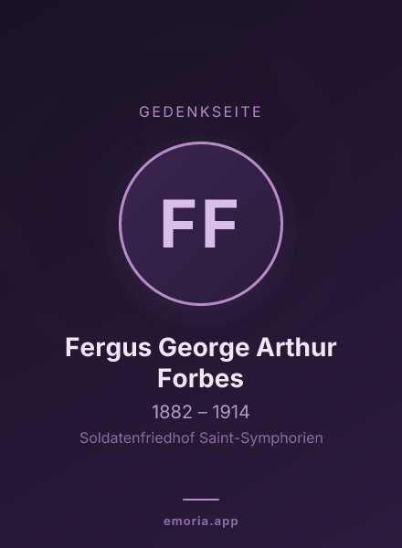 Gedenkportrait von Fergus George Arthur Forbes