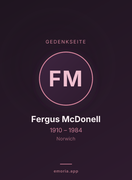 Gedenkportrait von Fergus McDonell