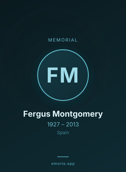 Memorial portrait of Fergus Montgomery