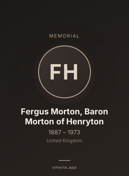 Memorial portrait of Fergus Morton, Baron Morton of Henryton