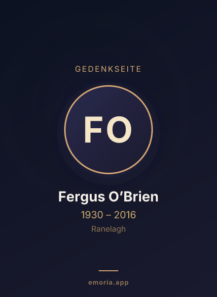 Gedenkportrait von Fergus O’Brien