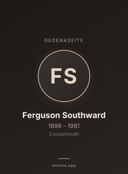 Gedenkportrait von Ferguson Southward