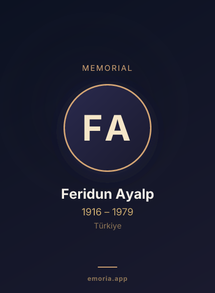 Memorial portrait of Feridun Ayalp