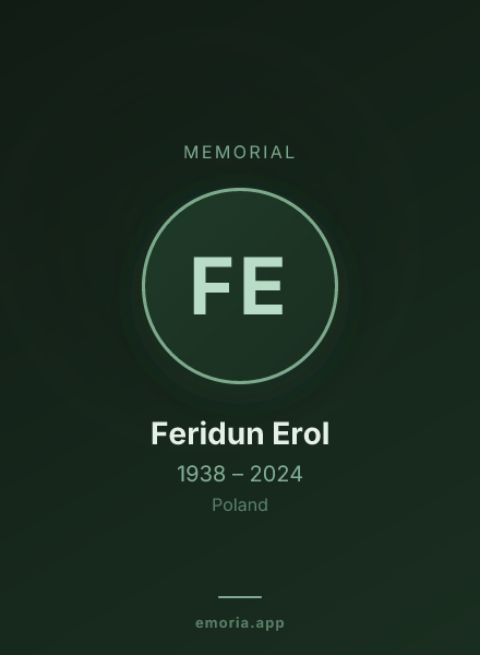 Memorial portrait of Feridun Erol