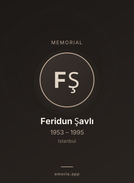 Memorial portrait of Feridun Şavlı